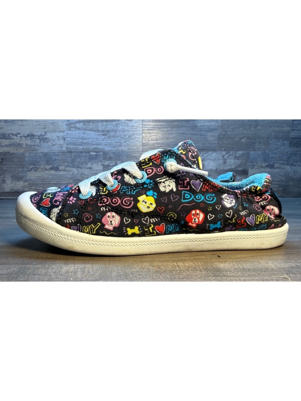 Skechers BOBS Dog Print Youth Girls 2.5 Multicolor SN 300081 (cp03/ksh1
